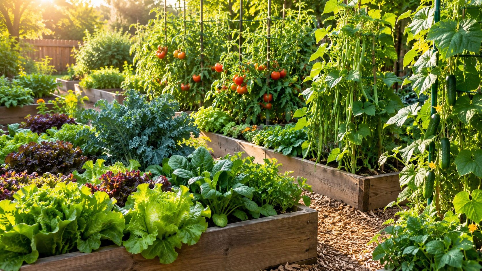 Growing organic vegetables