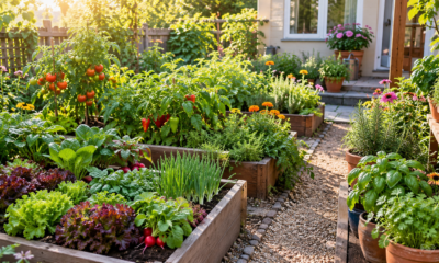 kitchen garden of fresh vegetables