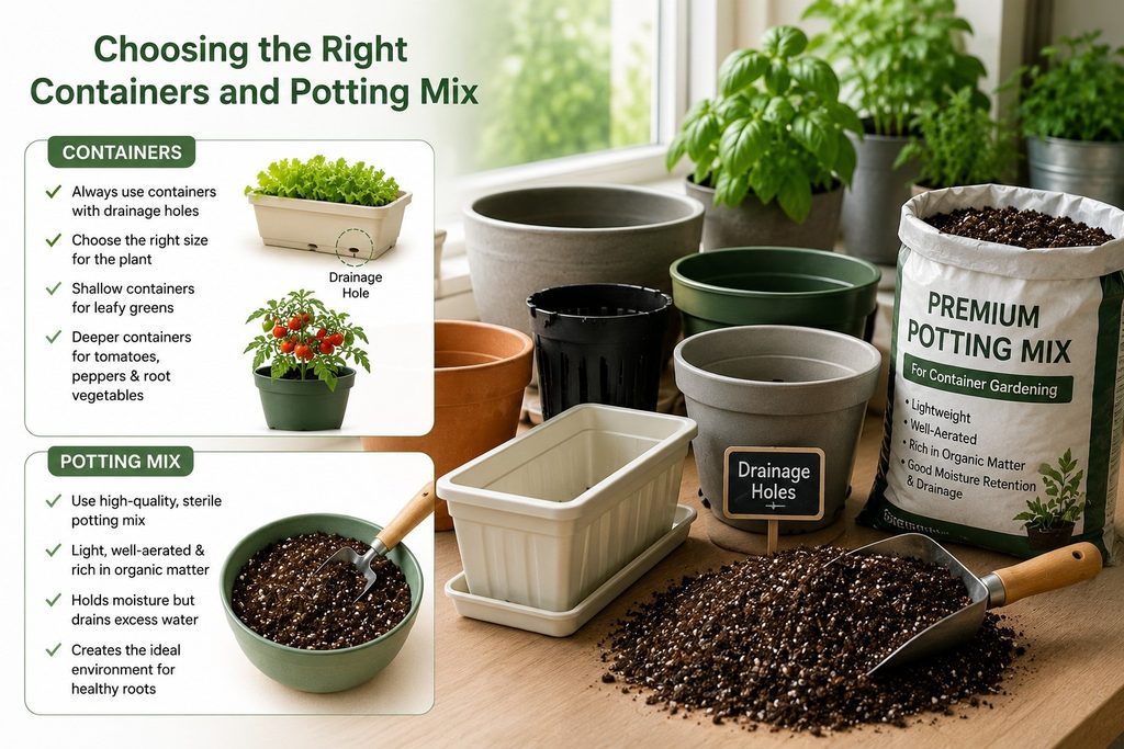 Choosing Containers and Potting Mix