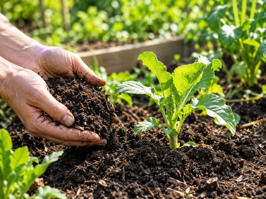 healthy soil preparation for organic vegetables