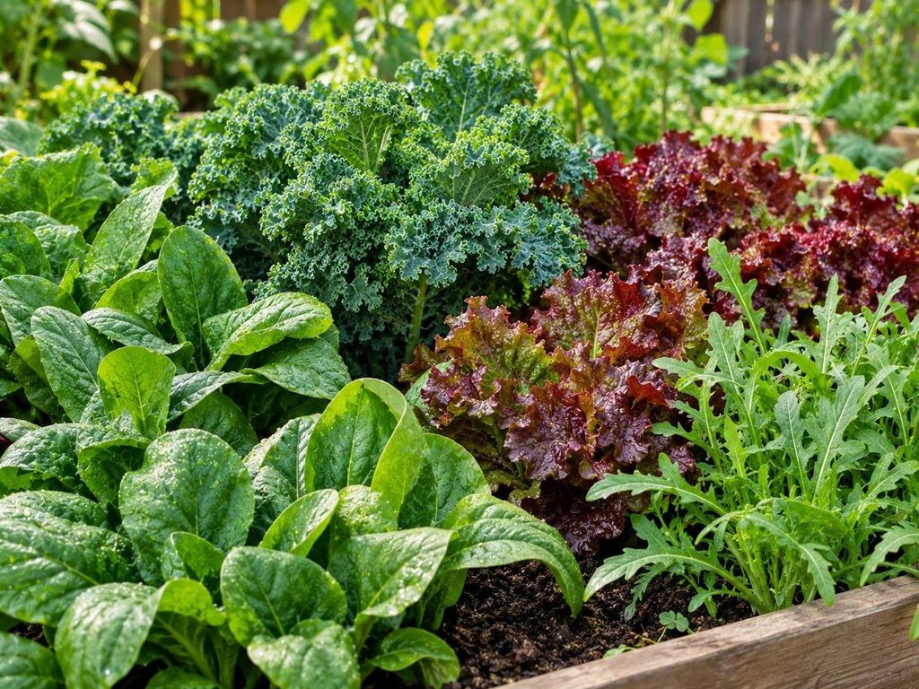 Leafy greens organic vegetables